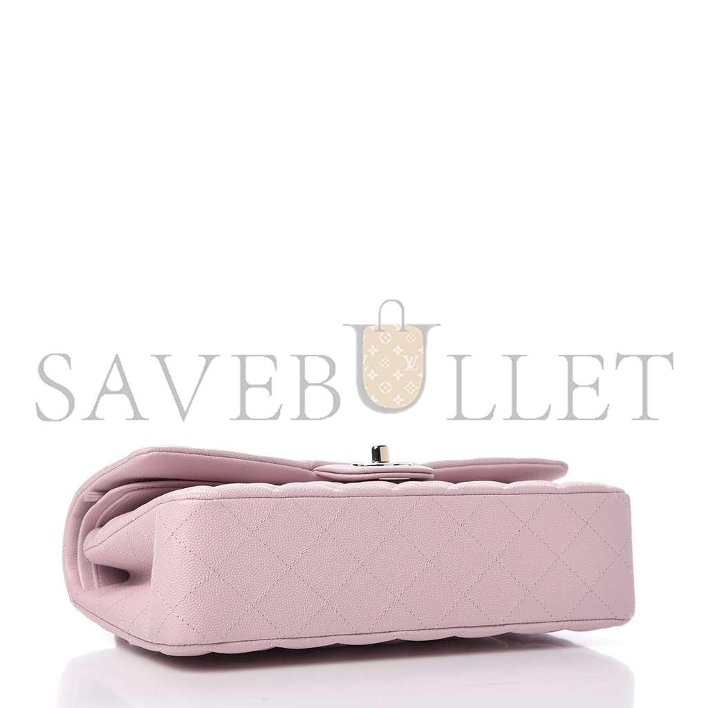 Ch*el caviar quilted medium double flap light pink (25.5*14*6.5cm)